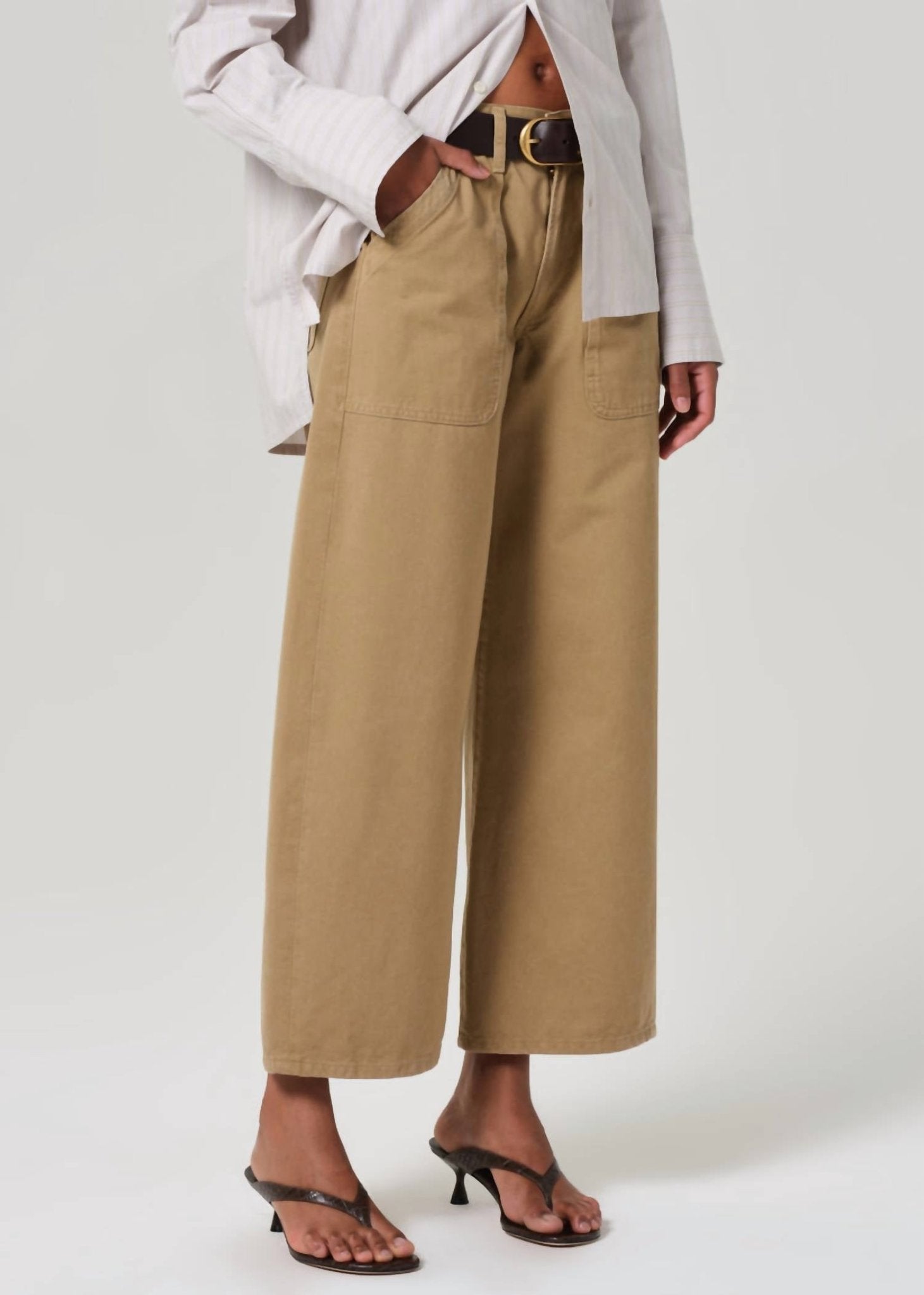 Citizens Of Humanity - Ayla Cargo Trousers - brown - clothing - cotton