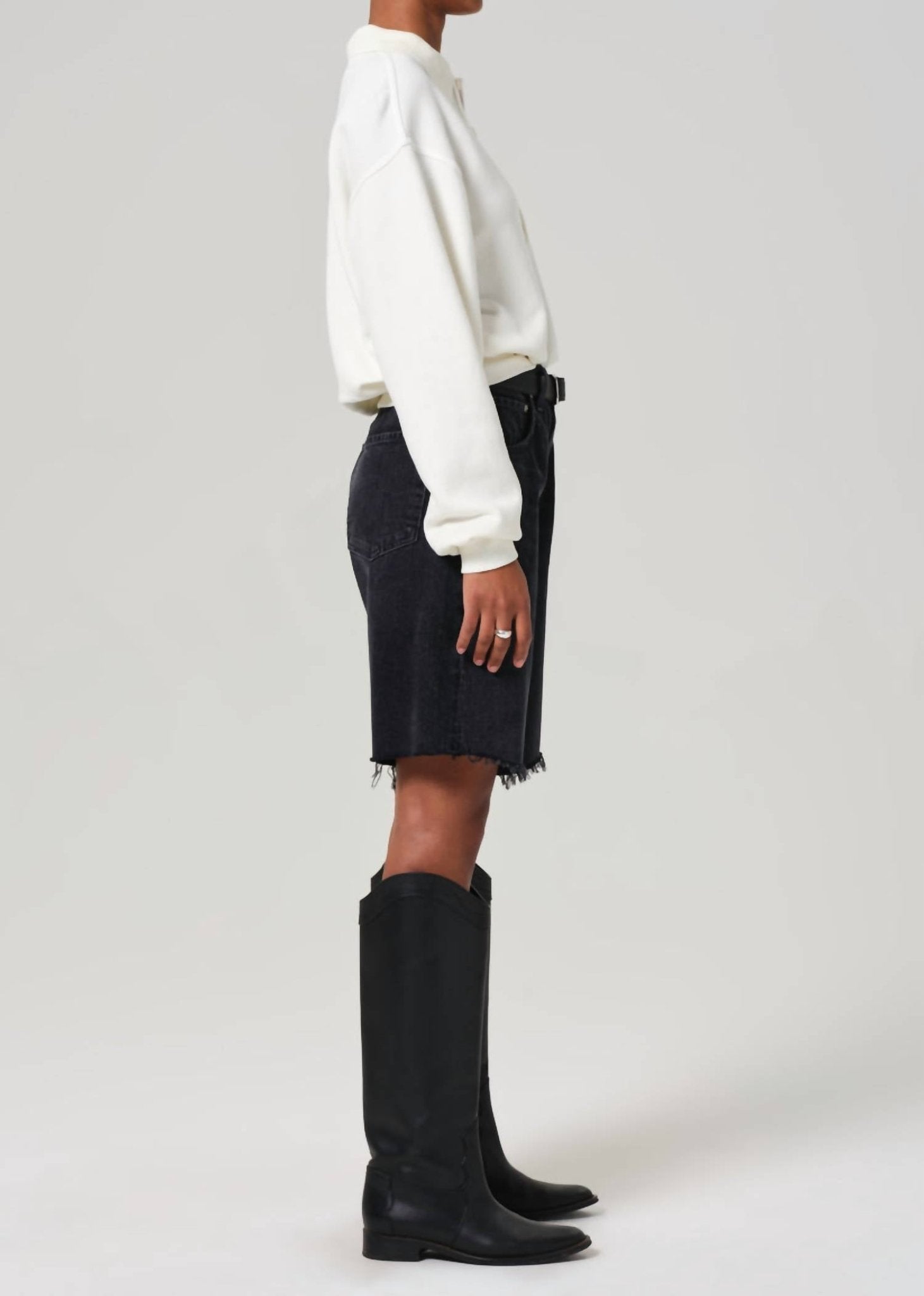 Citizens Of Humanity - Ayla Short - bermudas - black - clothing