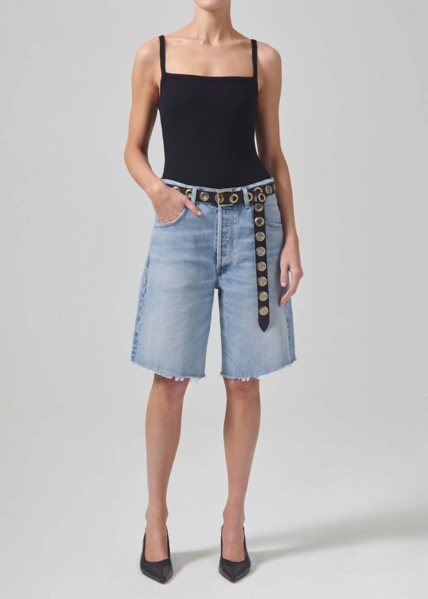Citizens Of Humanity - Ayla Short - bermudas - blue - clothing