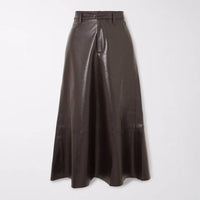 Citizens Of Humanity - Cassia Leather Skirt - brown - clothing - knee - length - skirts