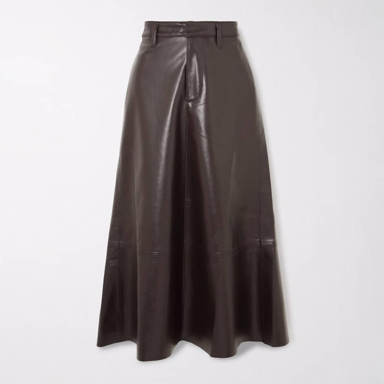 Citizens Of Humanity - Cassia Leather Skirt - brown - clothing - knee - length - skirts