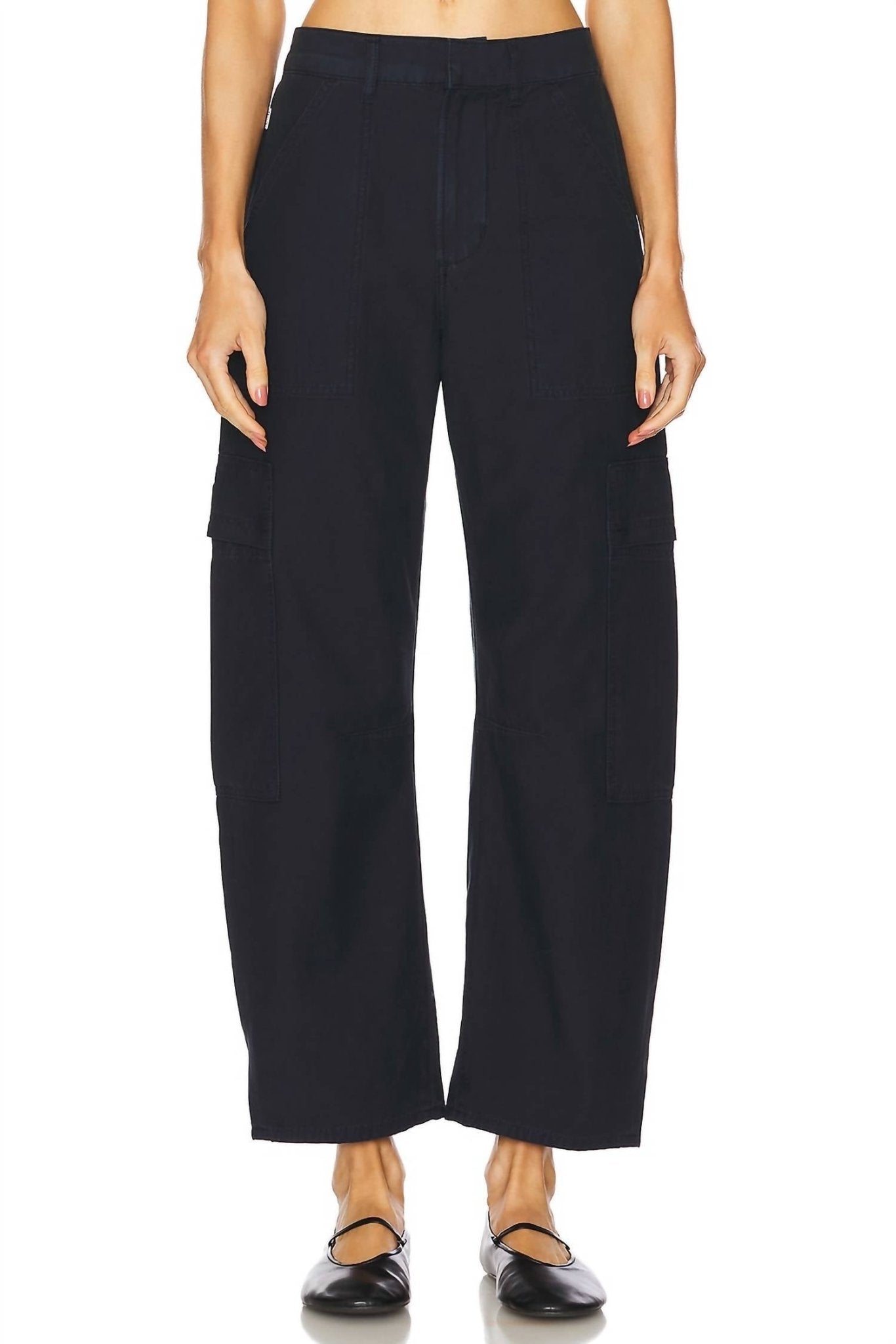 Citizens Of Humanity - Marcelle Low Slung Easy Cargo Pants - blue - clothing - cotton