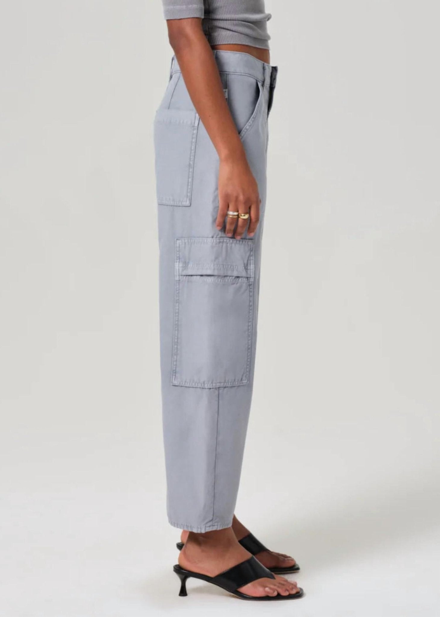 Citizens Of Humanity - Marcelle Low Slung Easy Cargo Pants - clothing - cotton - blend - grey