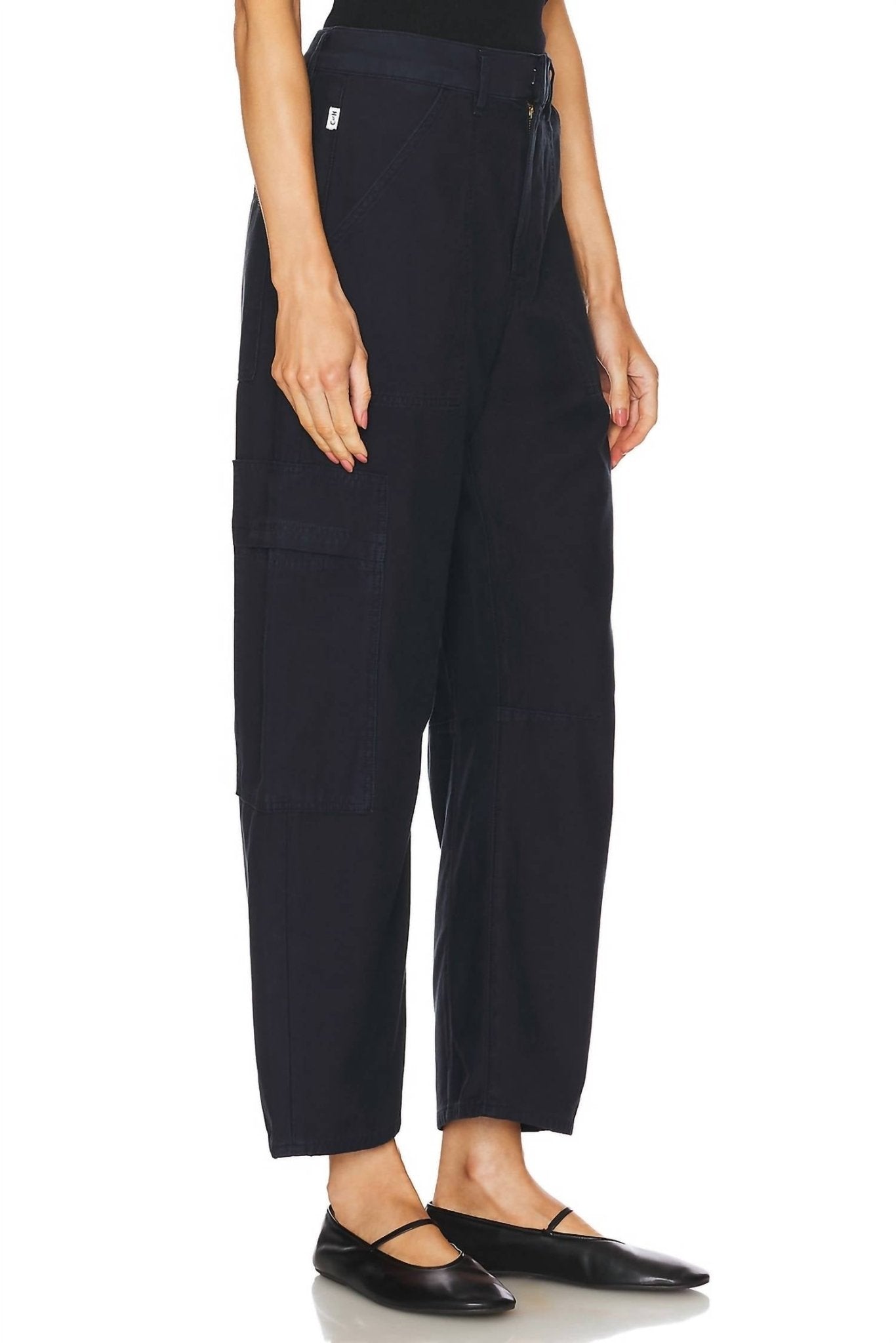 Citizens Of Humanity - Marcelle Low Slung Easy Cargo Pants - blue - clothing - cotton