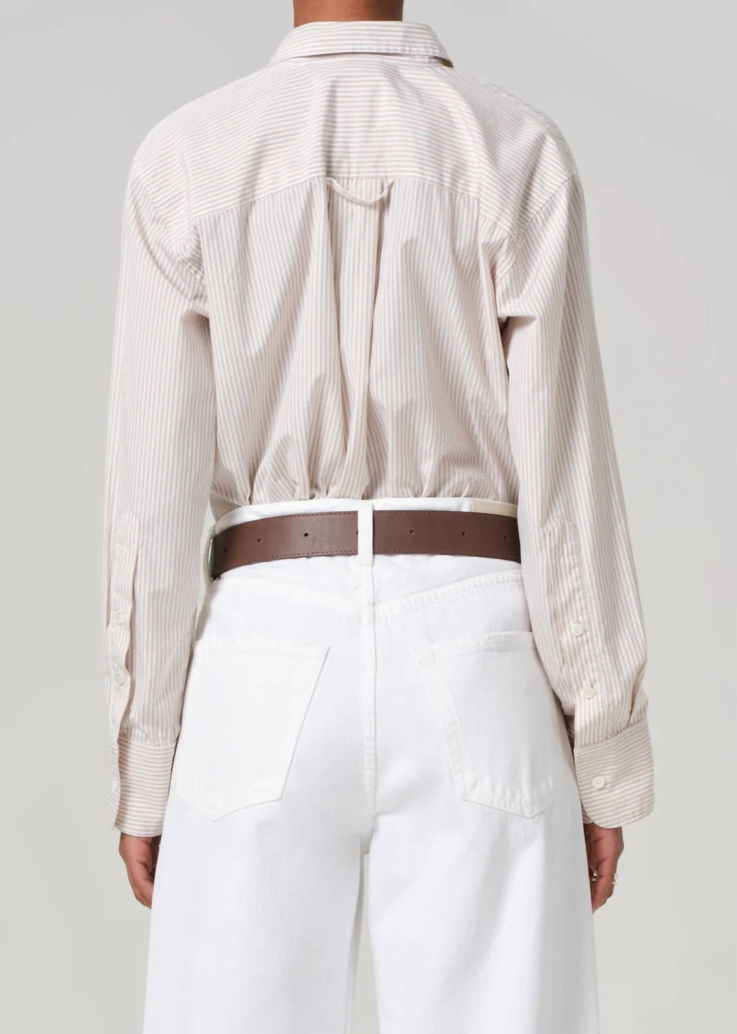 Citizens Of Humanity - Shay Stripe Shirt - clothing - cotton - pink