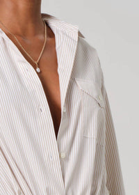 Citizens Of Humanity - Shay Stripe Shirt - clothing - cotton - pink