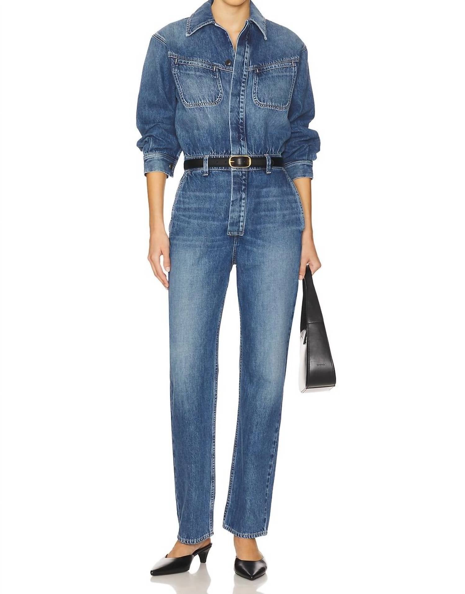 Citizens Of Humanity - Solene Jumpsuit - blue - clothing - cotton