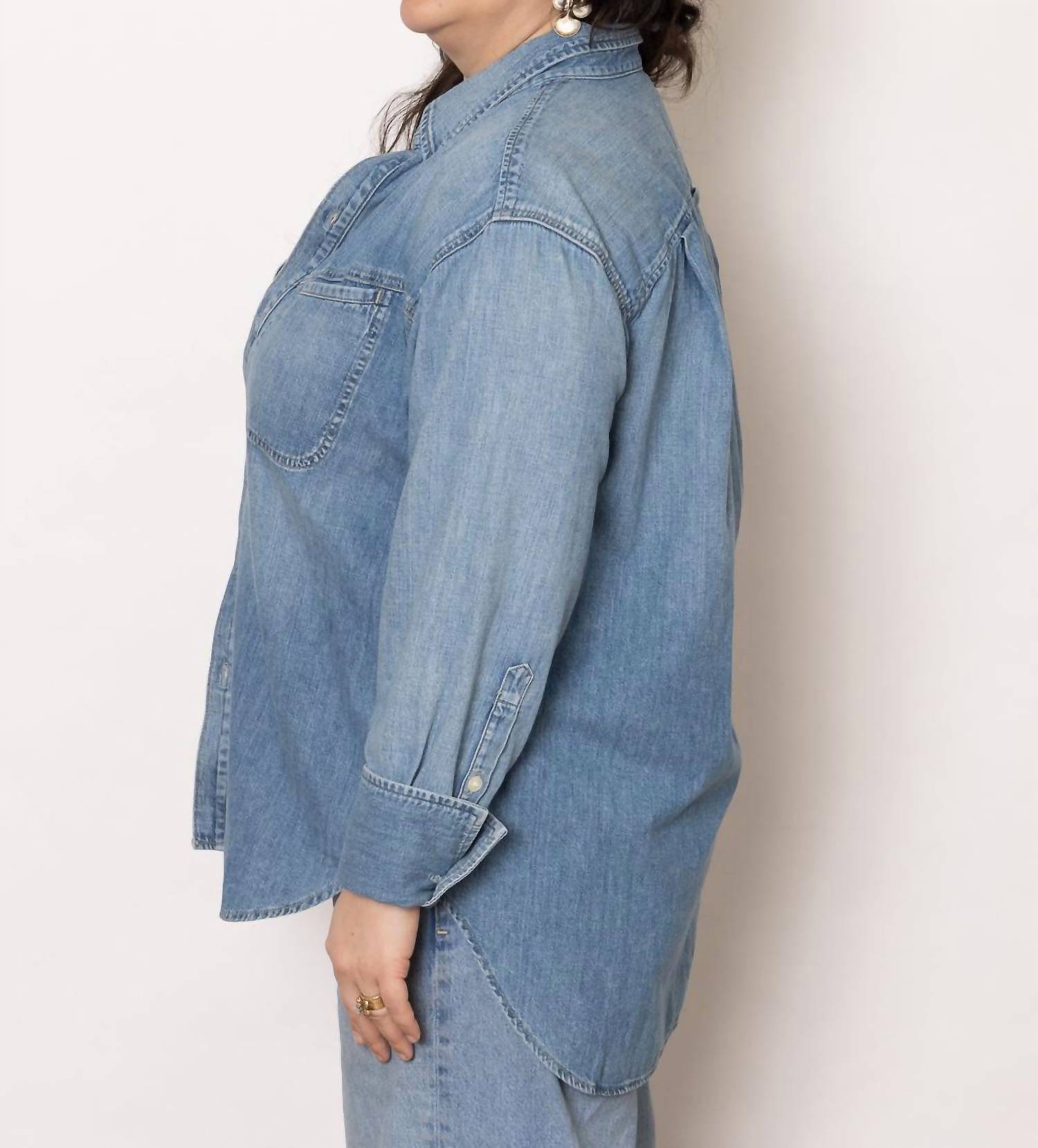 Citizens Of Humanity - Solene Shirt - blue - button - down - shirts - clothing