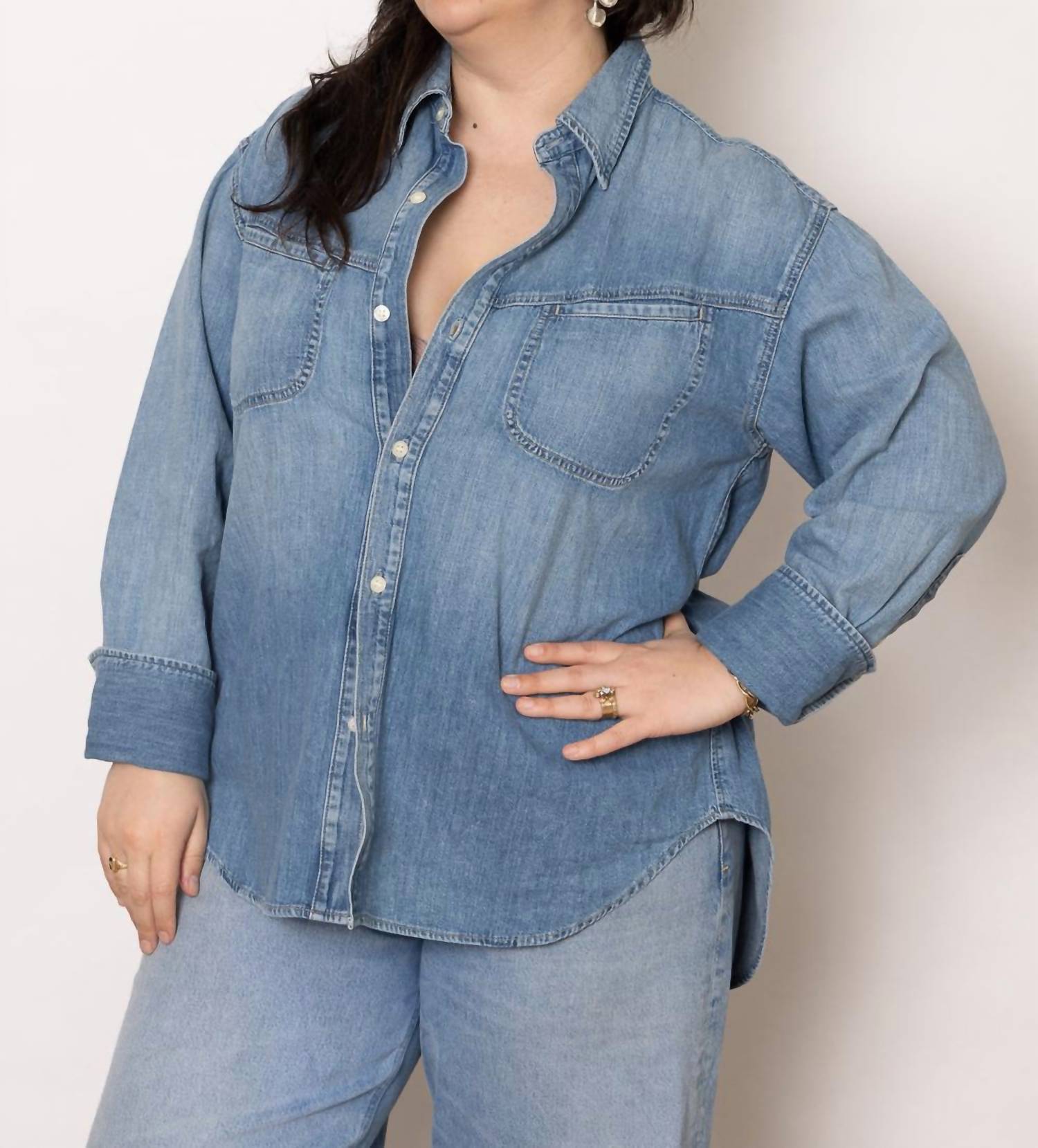 Citizens Of Humanity - Solene Shirt - blue - button - down - shirts - clothing