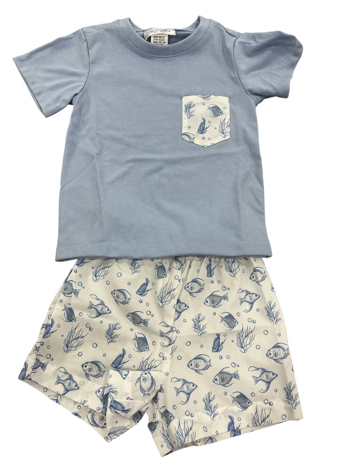 City Beautiful - Kid's Fish Print Short Set