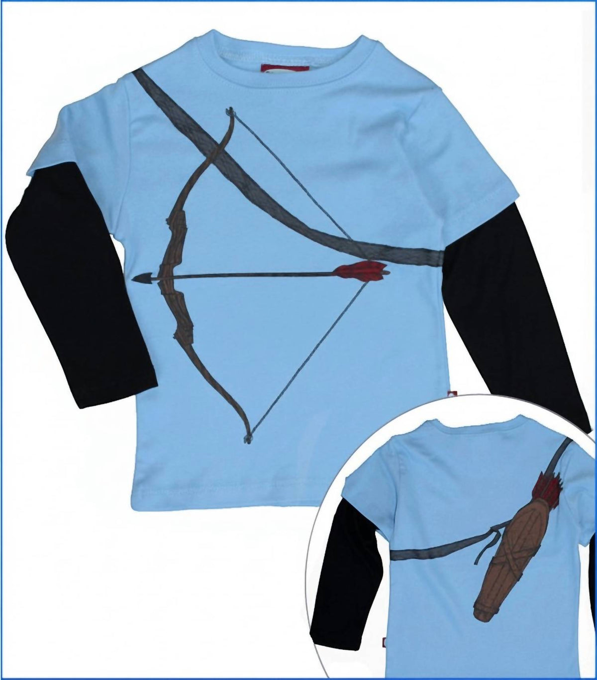 City Threads - Kids Crossbow 2fer Long Sleeve Tee