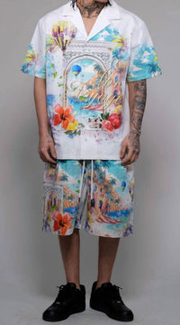 Civilized - Bon Voyage Button Down Short Set