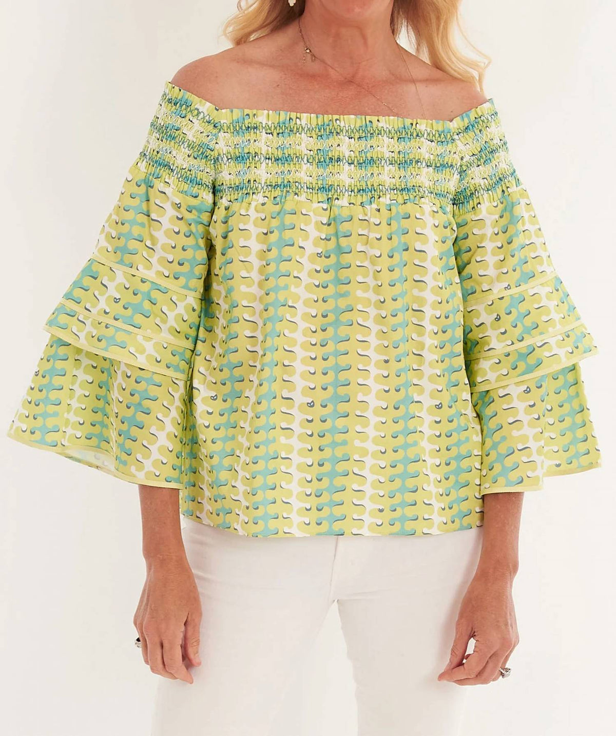 Ck Bradley - Santorini Off-the-shoulder Top