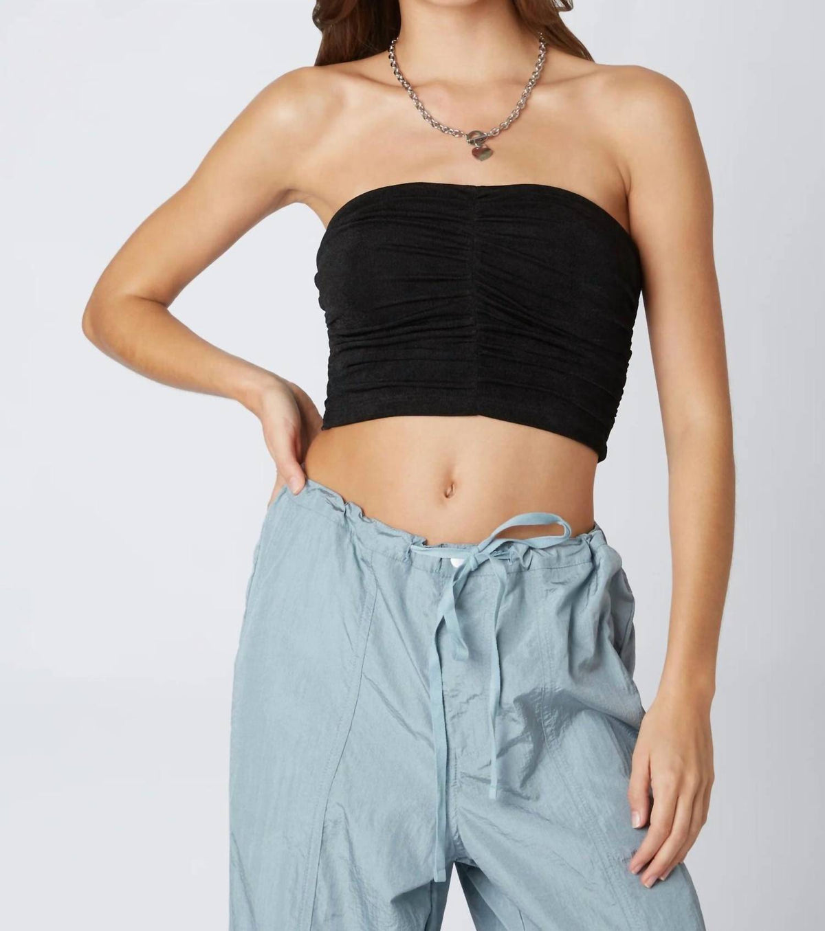 Cla - Slinky Ruched Tube Top