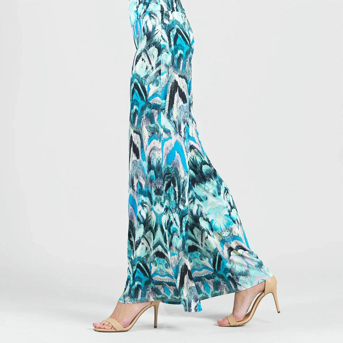 Clara Sun Woo - Abstract Palazzo Wide Leg Pant