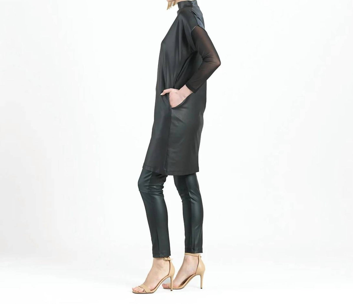 Clara Sun Woo - Liquid Leather Mini Dress