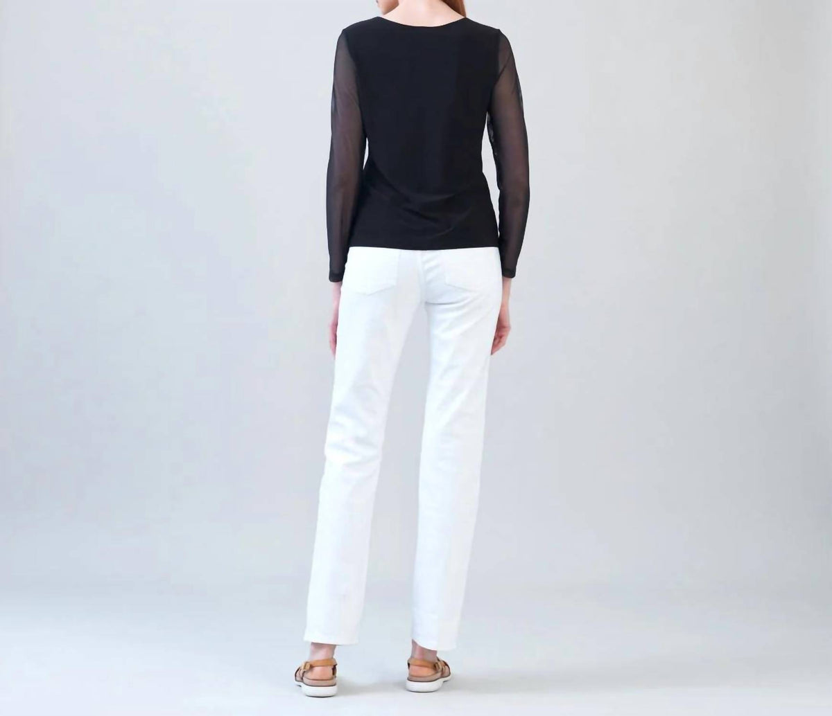 Clara Sun Woo - Long Mesh Sleeve Top