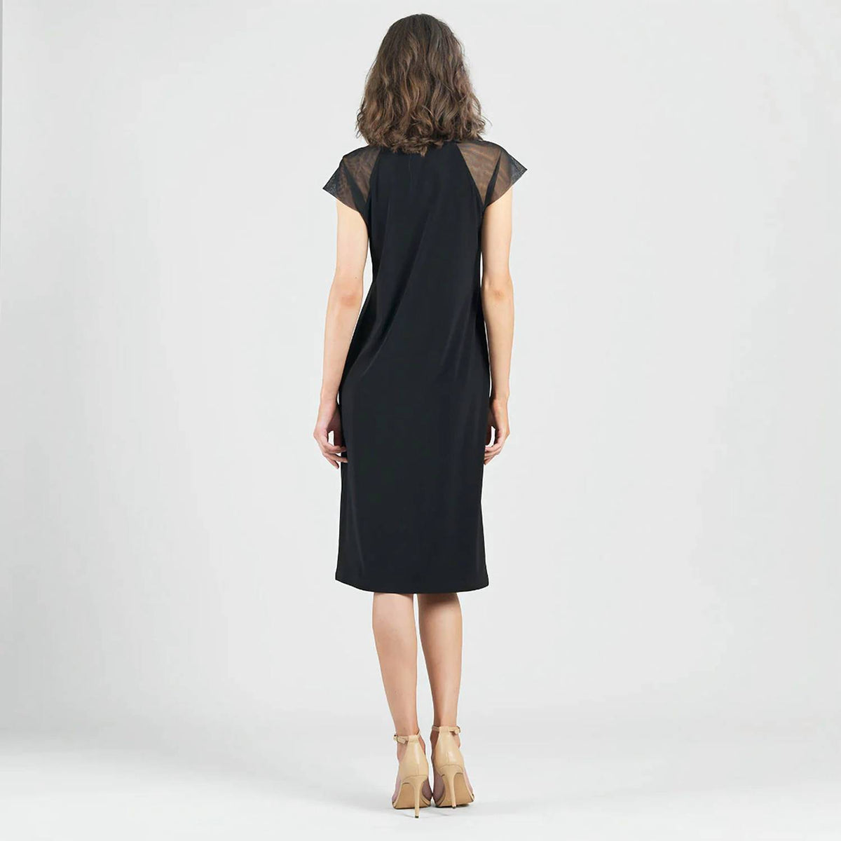 Clara Sunwoo - Mesh Cap Sleeve Midi Dress