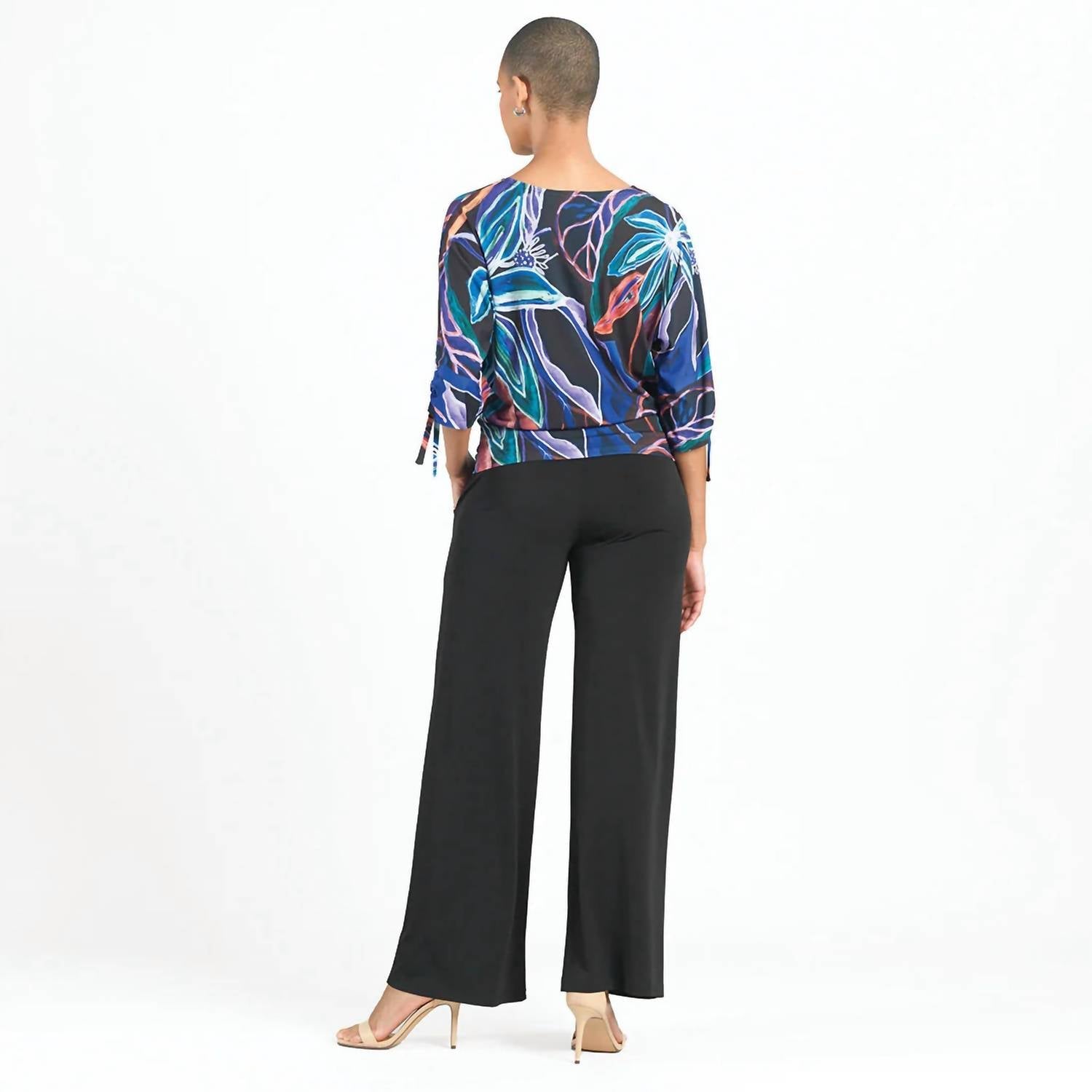 Clara Sunwoo - Pull - tie Cuff Blouson Top - blouses - blue - clothing