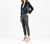 Clara Sunwoo - Vinyl Liquid Leather Panel Zip Cuff Pocket Jacket