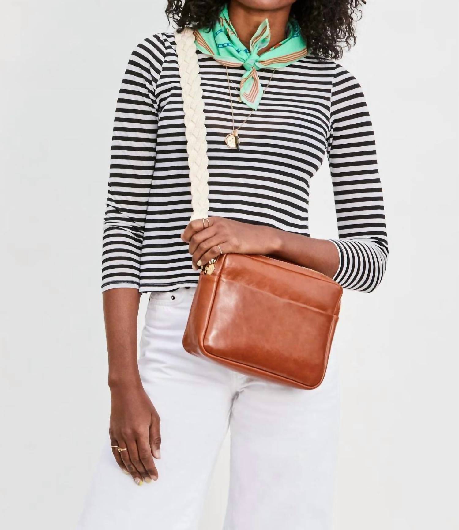 Clare V. - Women's Braided Rope Crossbody Strap - beige - cotton - blend - women