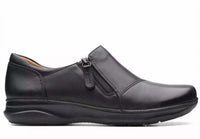 Clarks - Appley Zip Leather Shoes