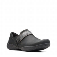 Clarks - Women's Roseville Dot Casual Shoes - black - flats - leather
