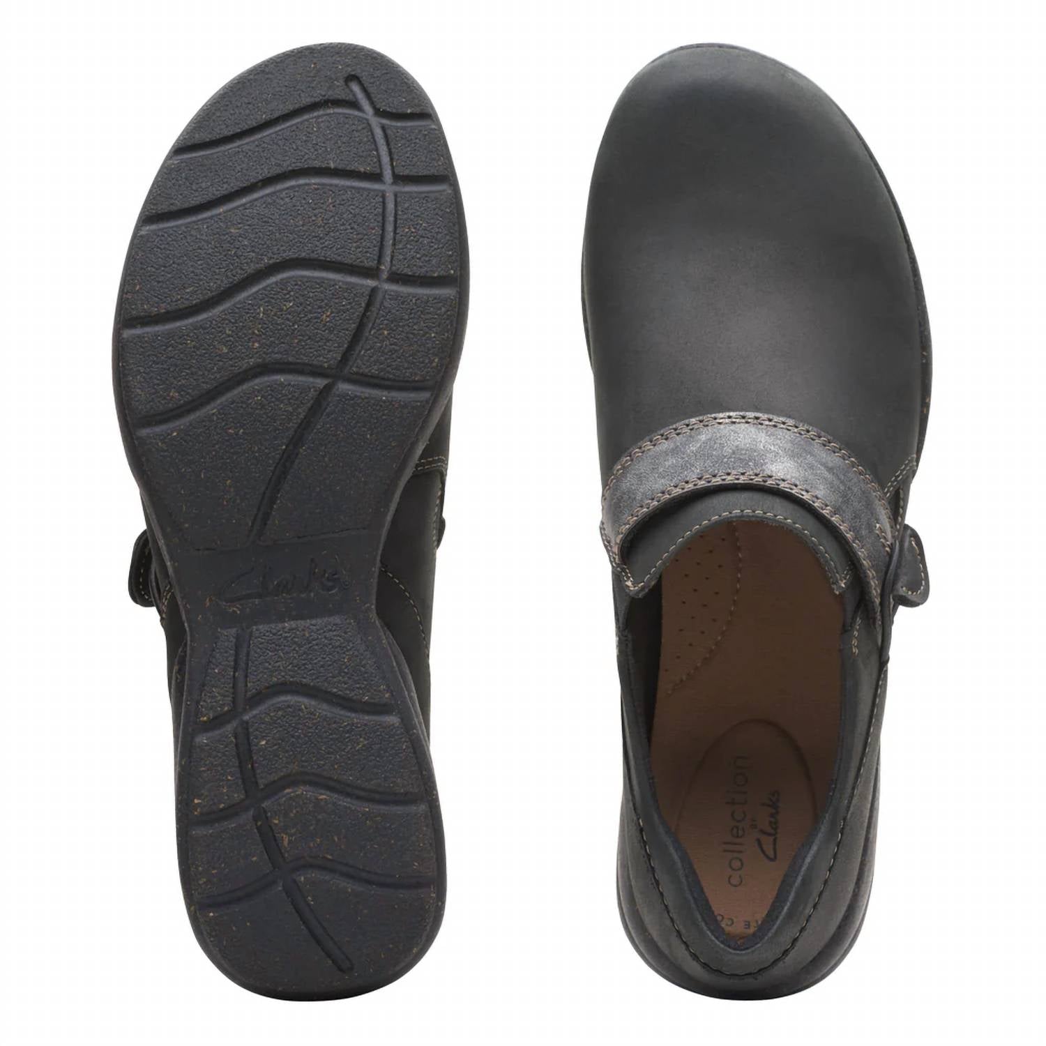 Clarks - Women's Roseville Dot Casual Shoes - black - flats - leather