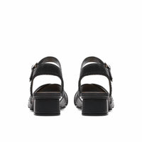 Clarks - Women's Serina 35 Cross Sandals - black - leather - sandals