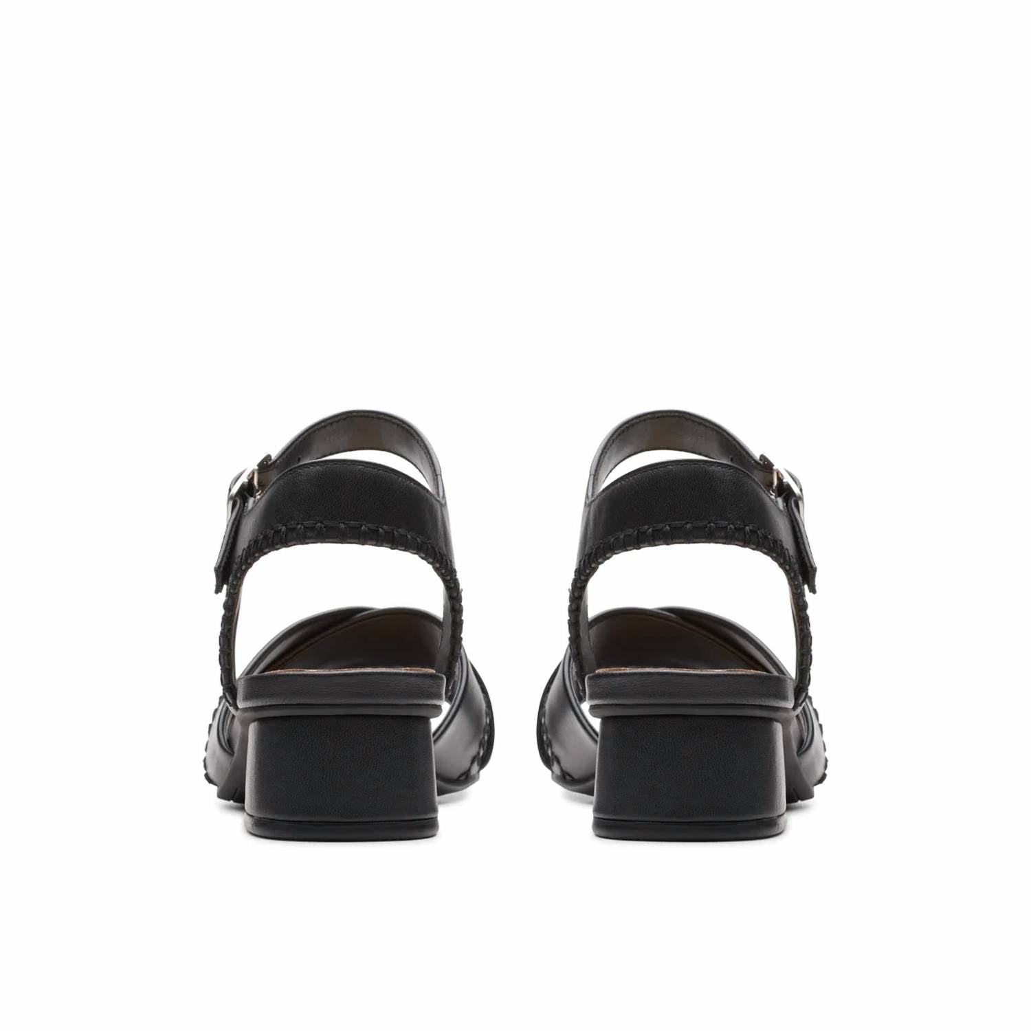Clarks - Women's Serina 35 Cross Sandals - black - leather - sandals