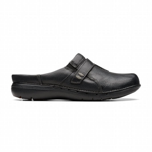 Clarks - Women's Un Loop Ease Slip - on Shoes - black - clogs - leather