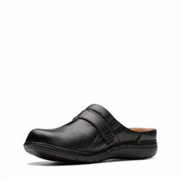 Clarks - Women's Un Loop Ease Slip - on Shoes - black - clogs - leather