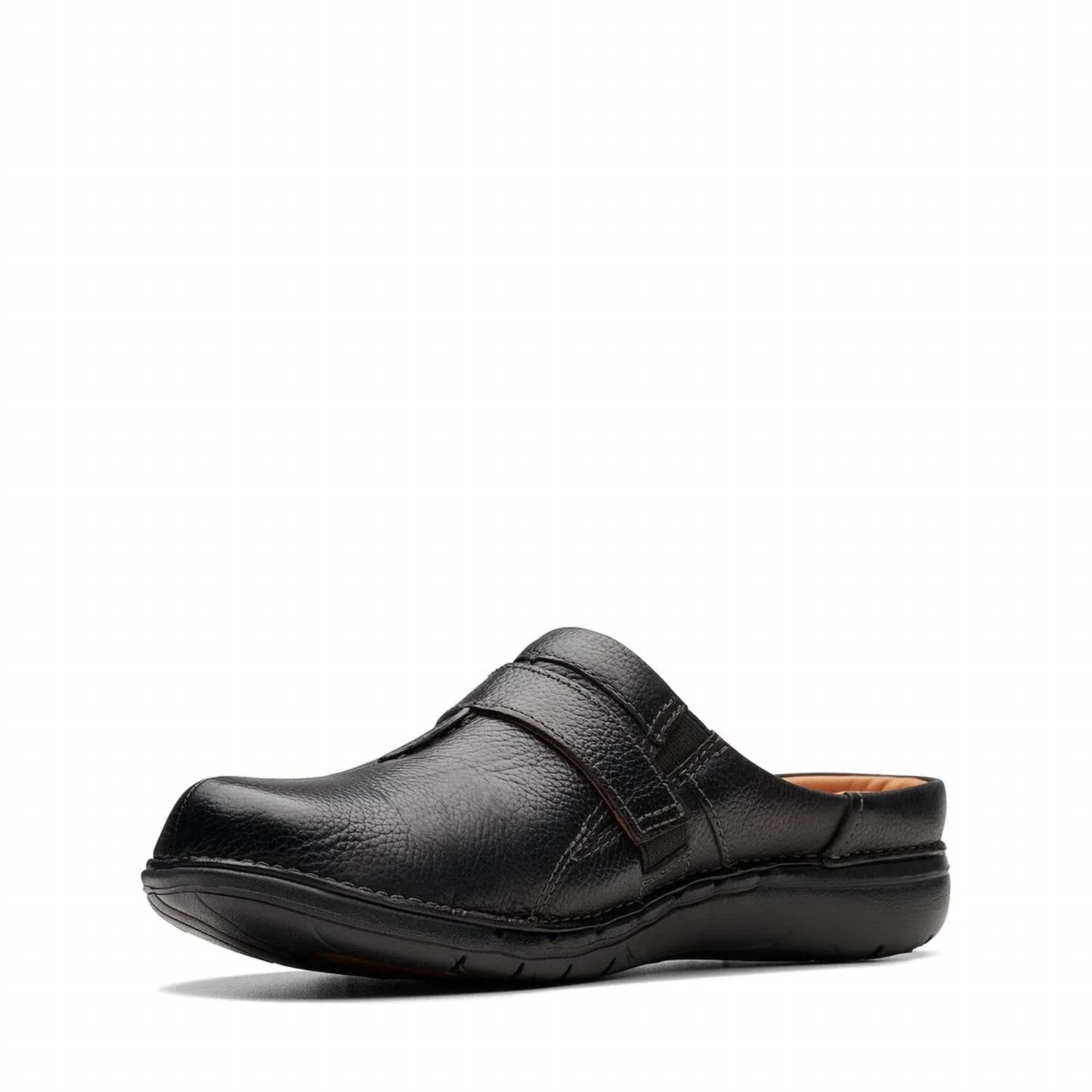 Clarks - Women's Un Loop Ease Slip - on Shoes - black - clogs - leather