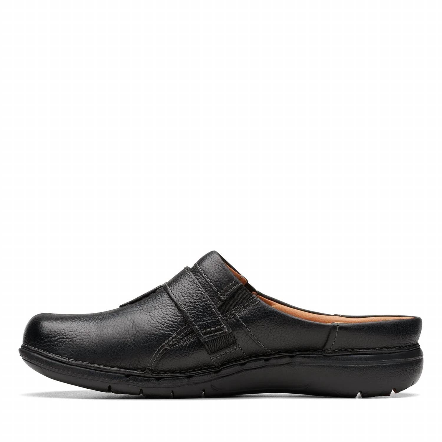Clarks - Women's Un Loop Ease Slip - on Shoes - black - clogs - leather