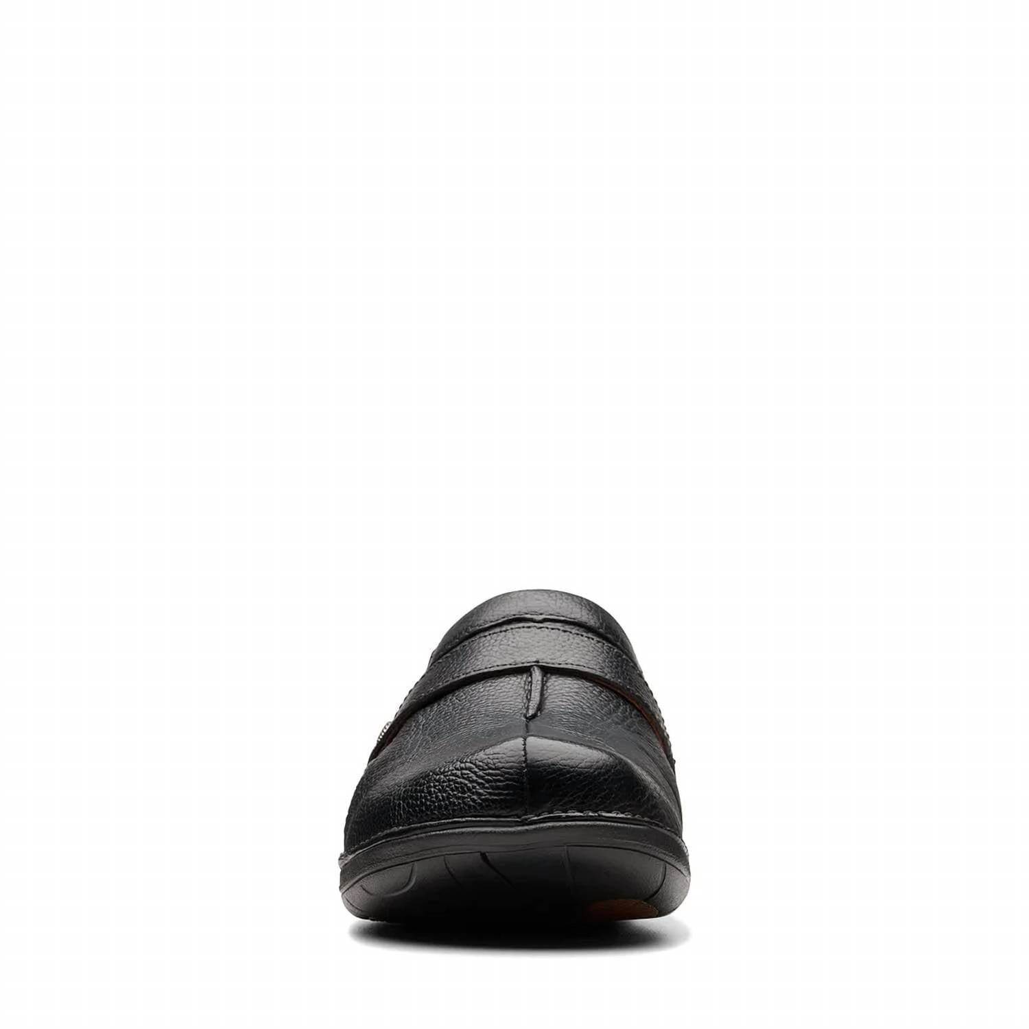 Clarks - Women's Un Loop Ease Slip - on Shoes - black - clogs - leather