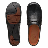 Clarks - Women's Un Loop Ease Slip - on Shoes - black - clogs - leather
