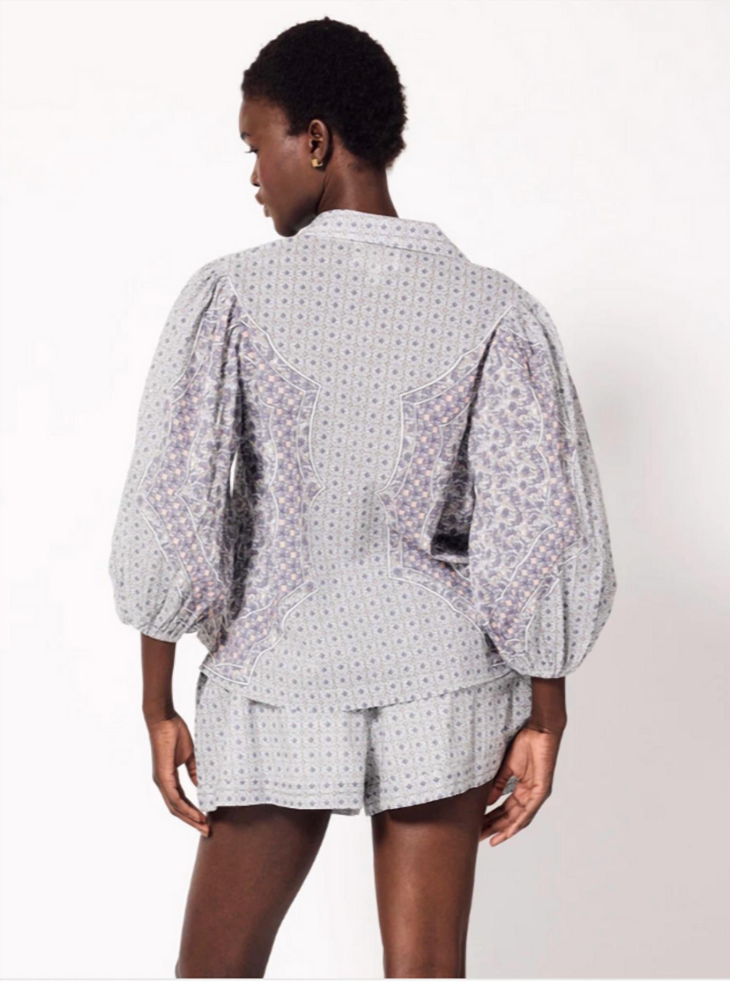 Cleobella - Paloma Blouse And Short Set - clothing - cotton - loungewear