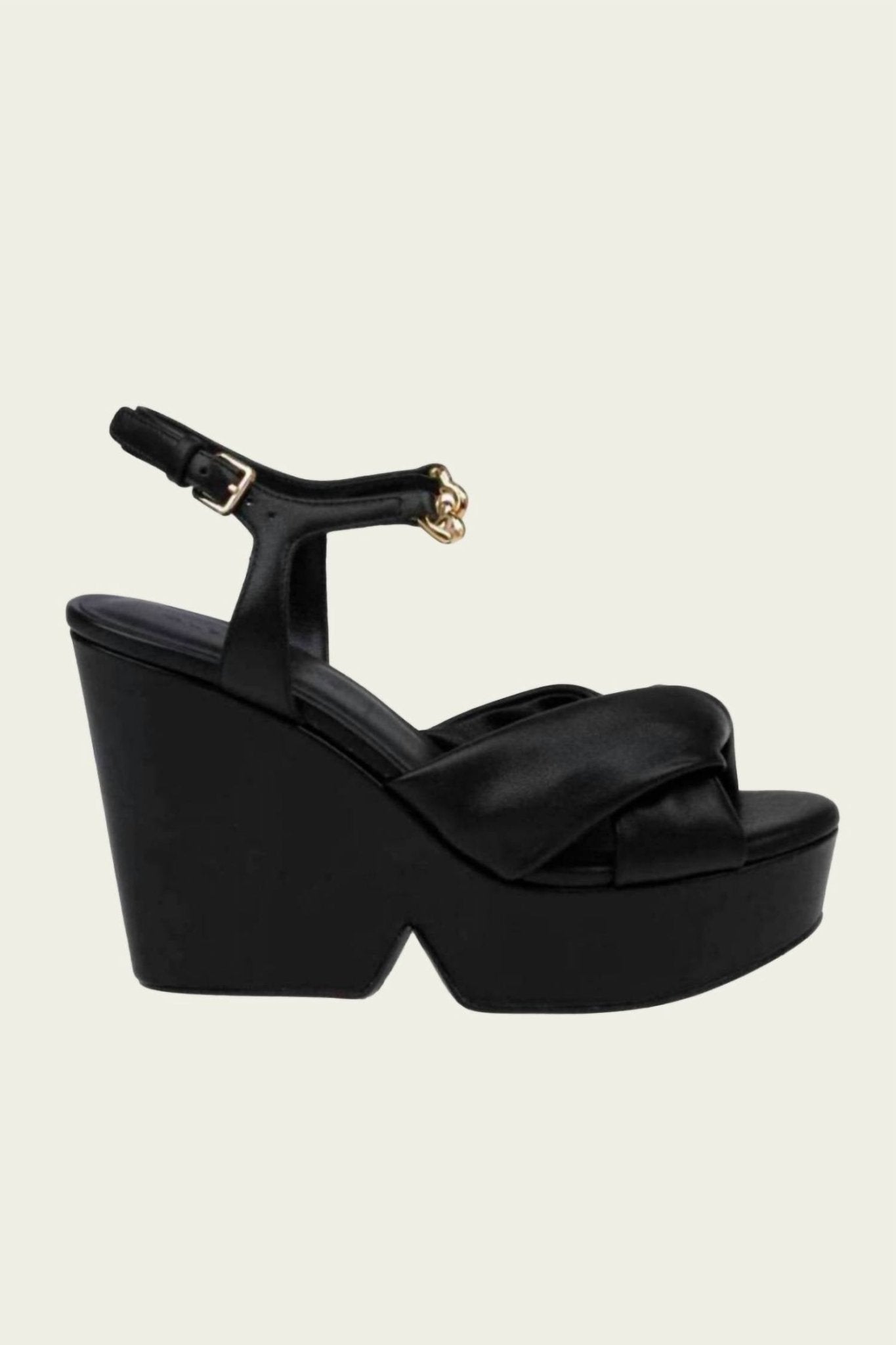 Clergerie - Deary Leather Platform Sandals - black - sandals - shoes