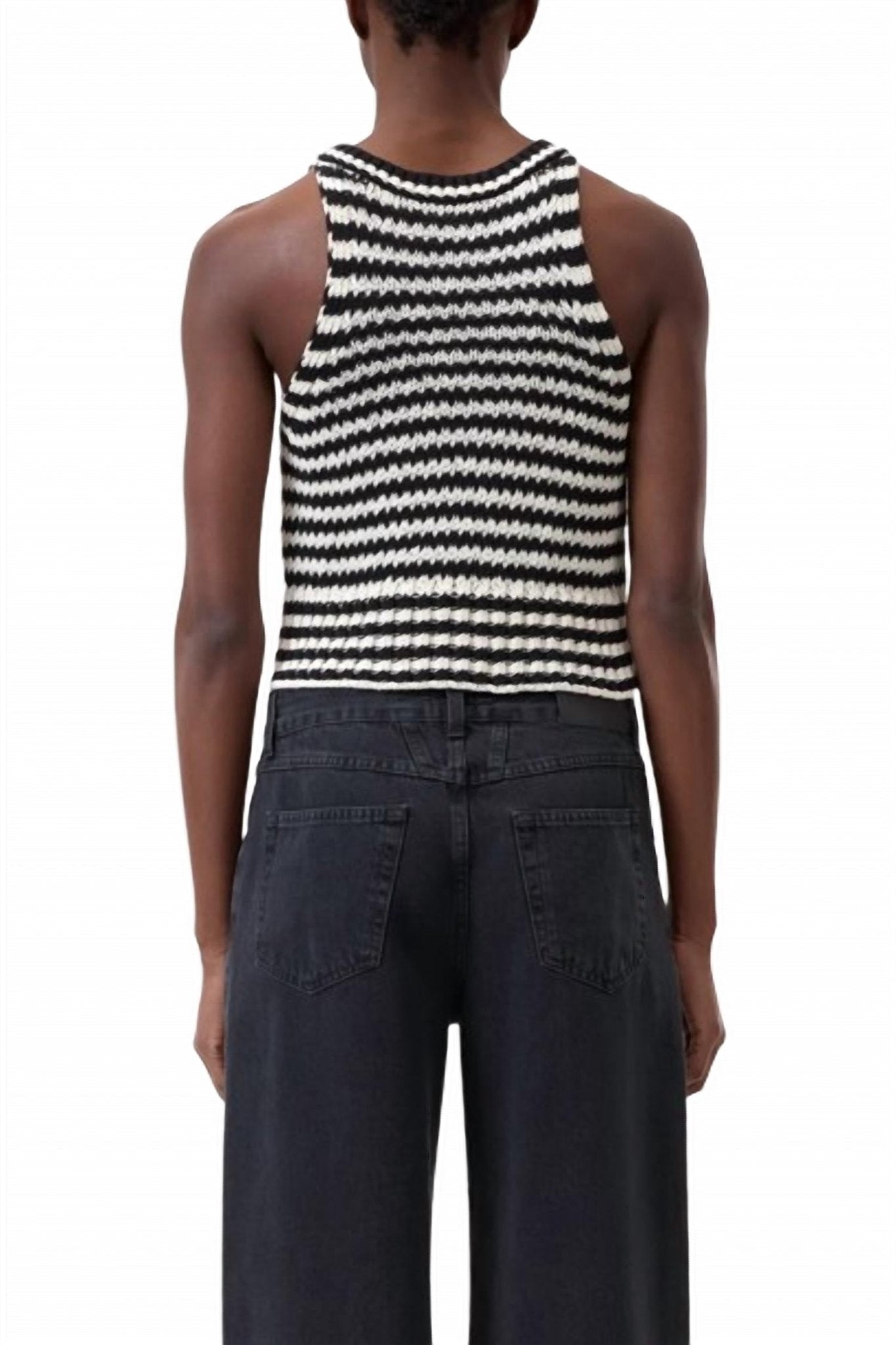 Clo - Knitted Tank - black - clothing - cotton