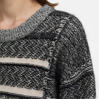 Closed - Alpaca Mix Jacquard Jumper Pullover - black - clothing - hoodies