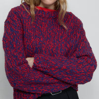 Closed - Cropped Crewneck Wool Sweater - clothing - crew - patterned