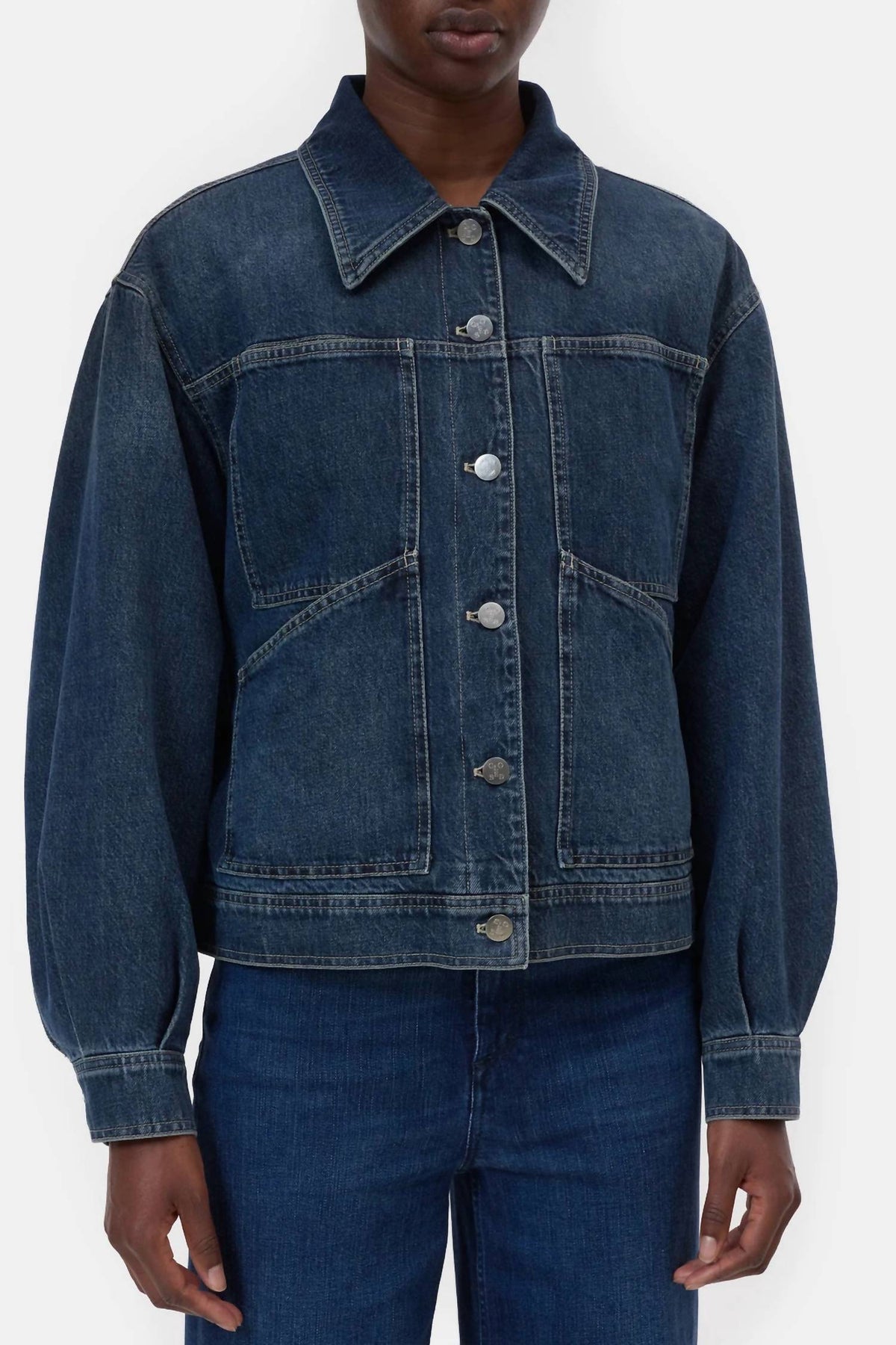 Closed - Denim Shearling Collar Jacket