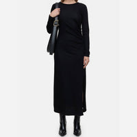 Closed - Draped Midi Dress - black - clothing - dresses