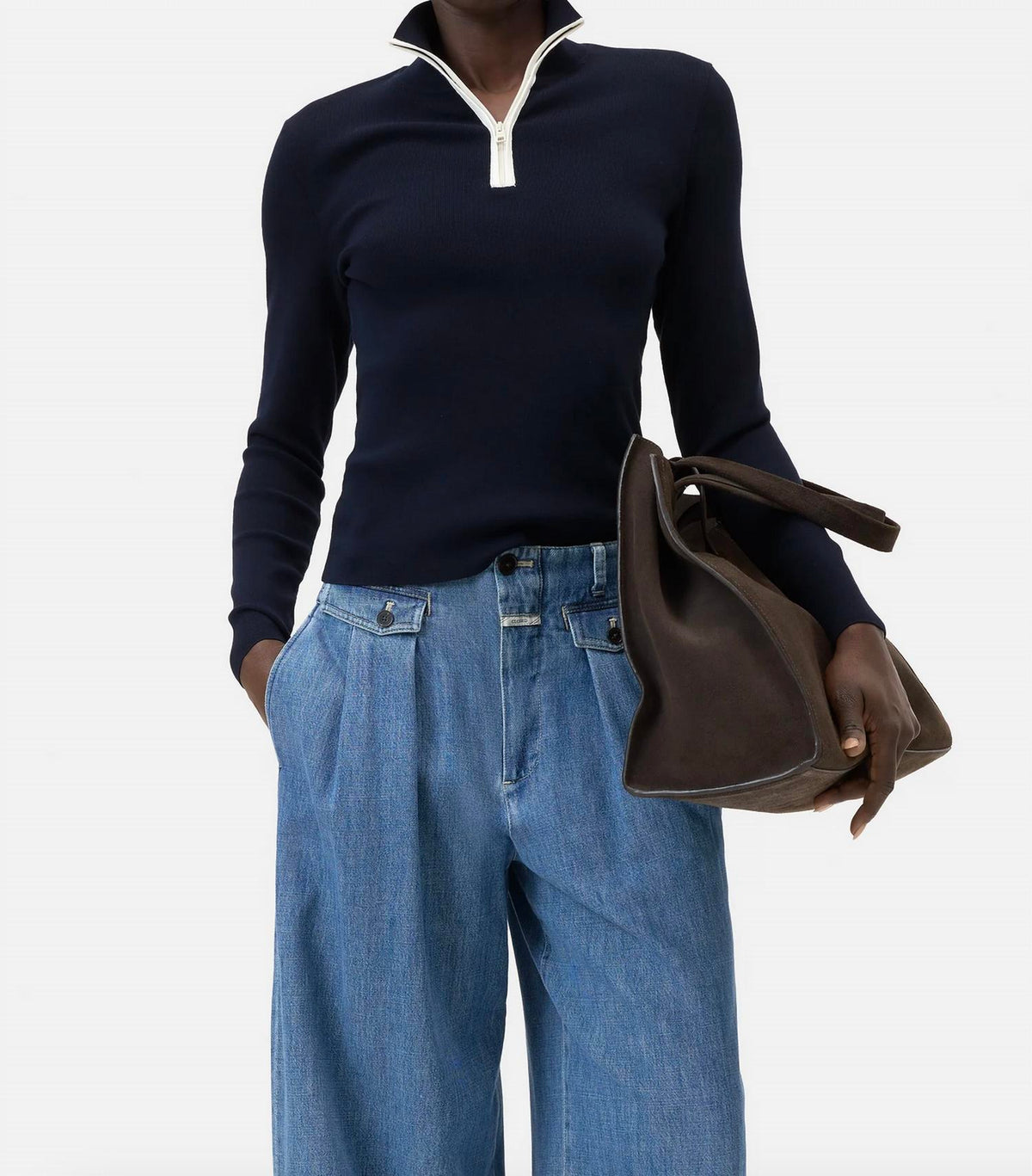 Closed - Half-zip Long Sleeve Sweater