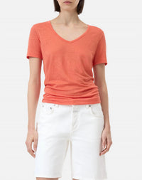 Closed - Linen V-Neck T-Shirt