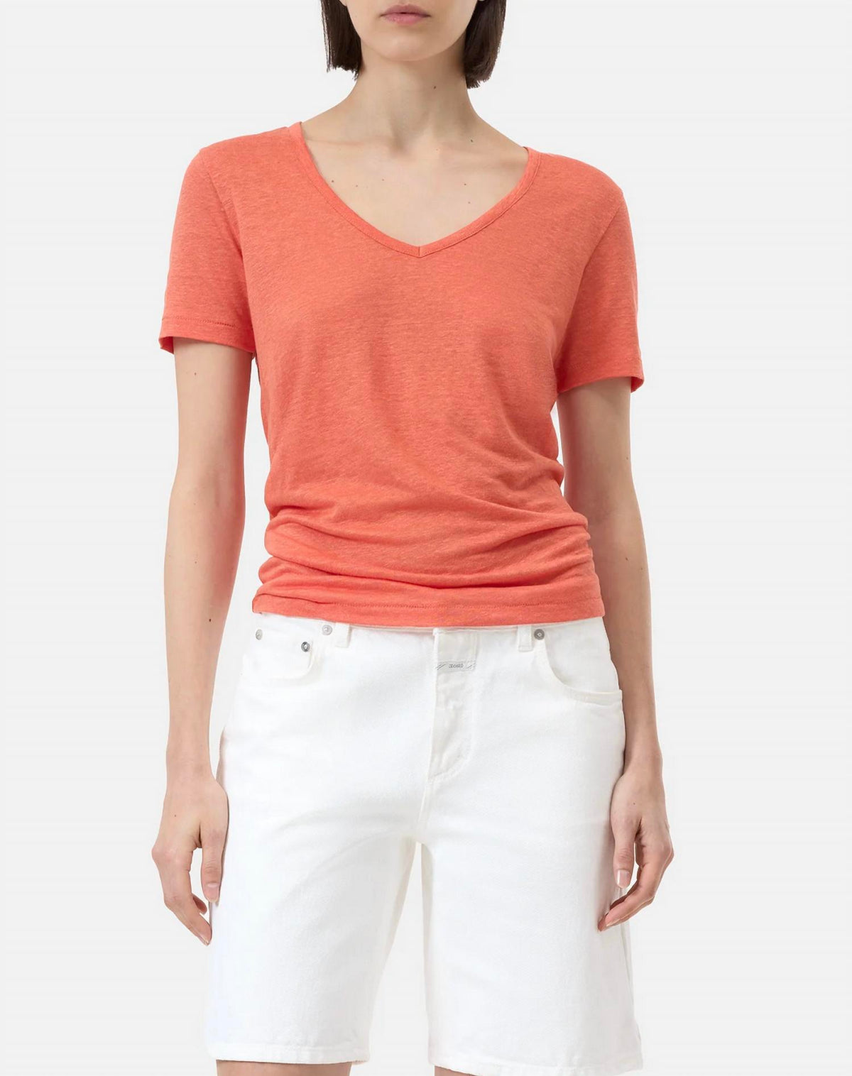 Closed - Linen V-Neck T-Shirt