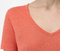 Closed - Linen V-Neck T-Shirt