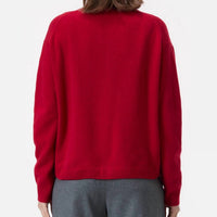 Closed - Long Sleeve Wool Cardigan - cardigans - clothing - red