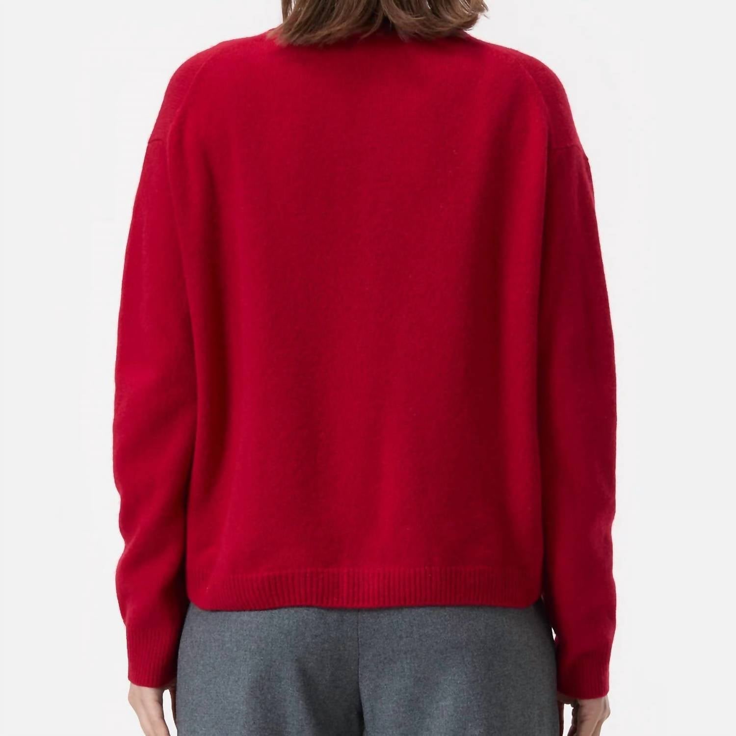 Closed - Long Sleeve Wool Cardigan - cardigans - clothing - red