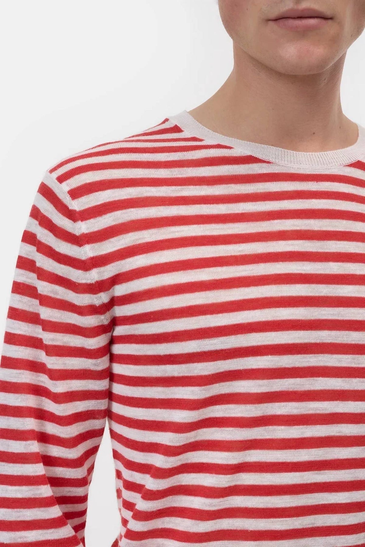 Closed - Men's Striped Crewneck Sweater